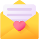 Heart envelope letter Cartoon icons